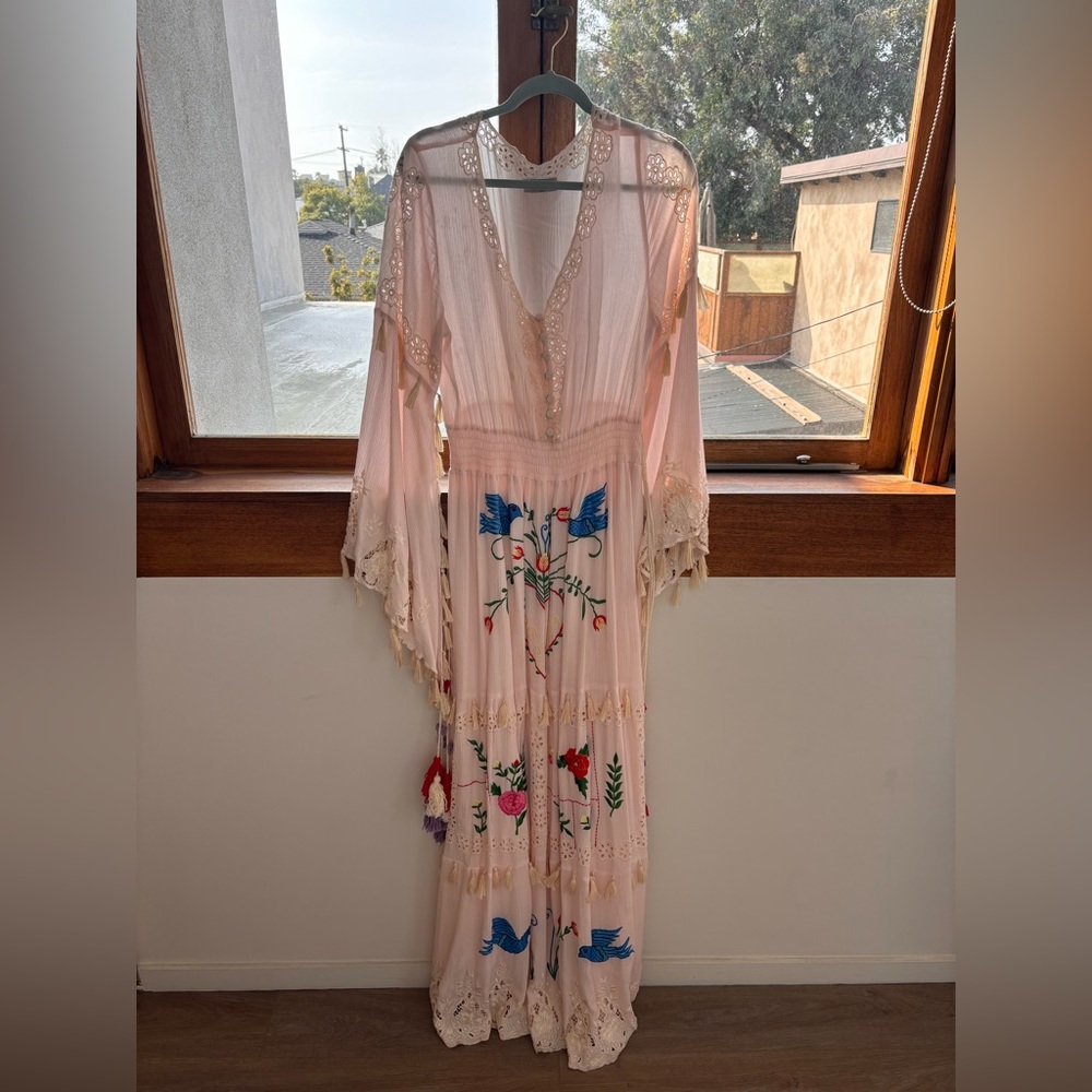 Fillyboo gorgeous pink peasant dress